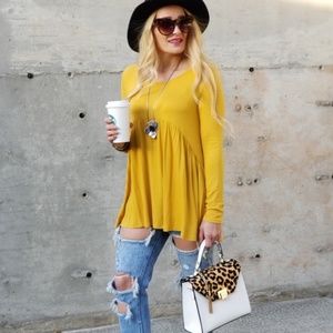 Yellow tunic top